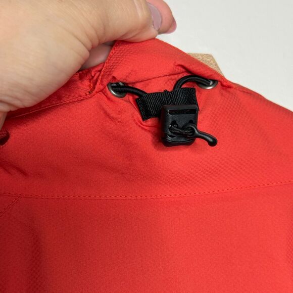 Cutter & Buck Mens Jacket Large Orange Black Pullover 1/4 Zip Windbreaker Active - Picture 12 of 12